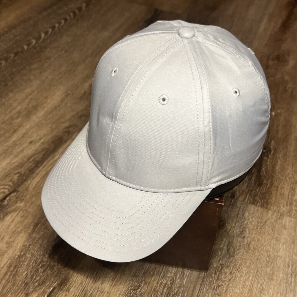 Nike Hat Gray Silver Black No Logo Adjustable Strap Dri Fit Lightweight Athletic